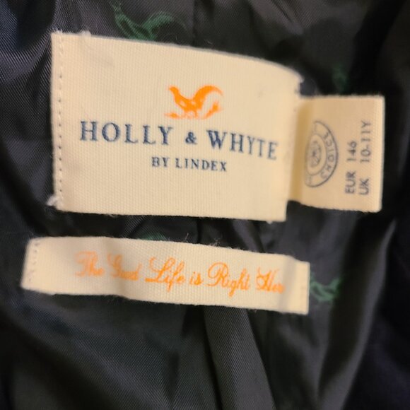 Holly & Whyte Navy Blue Velvet Look Lined Blazer - Picture 2 of 6